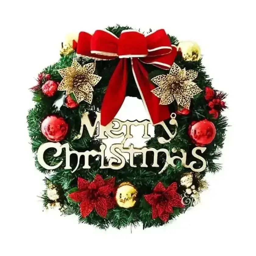 Christmas Xmas Wreath Home Door Wall Ornament Garland Bowknot Party Decoration Cartsfy Inc.