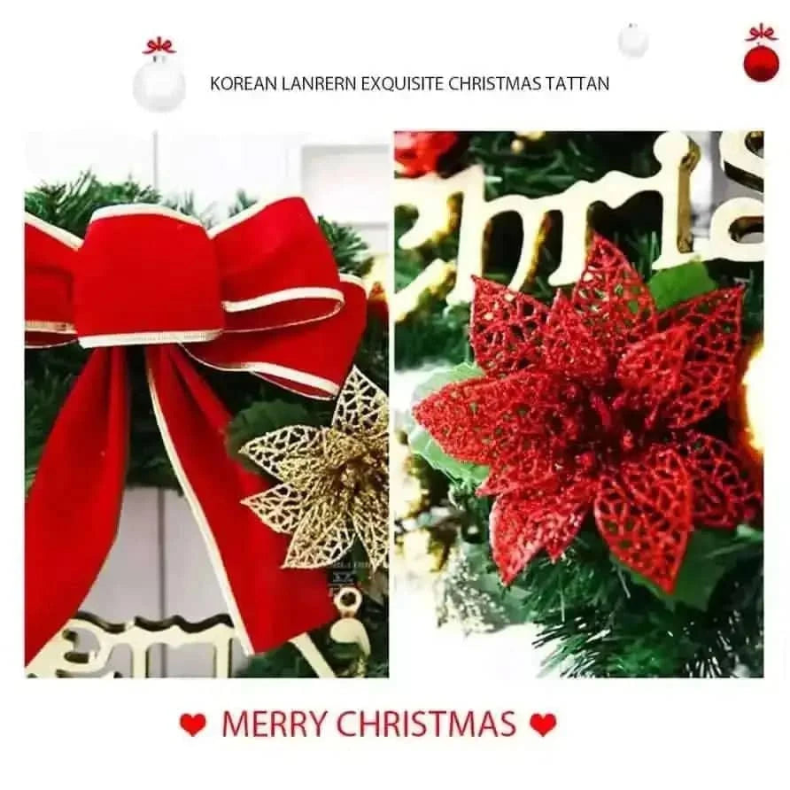 Christmas Xmas Wreath Home Door Wall Ornament Garland Bowknot Party Decoration Cartsfy Inc.