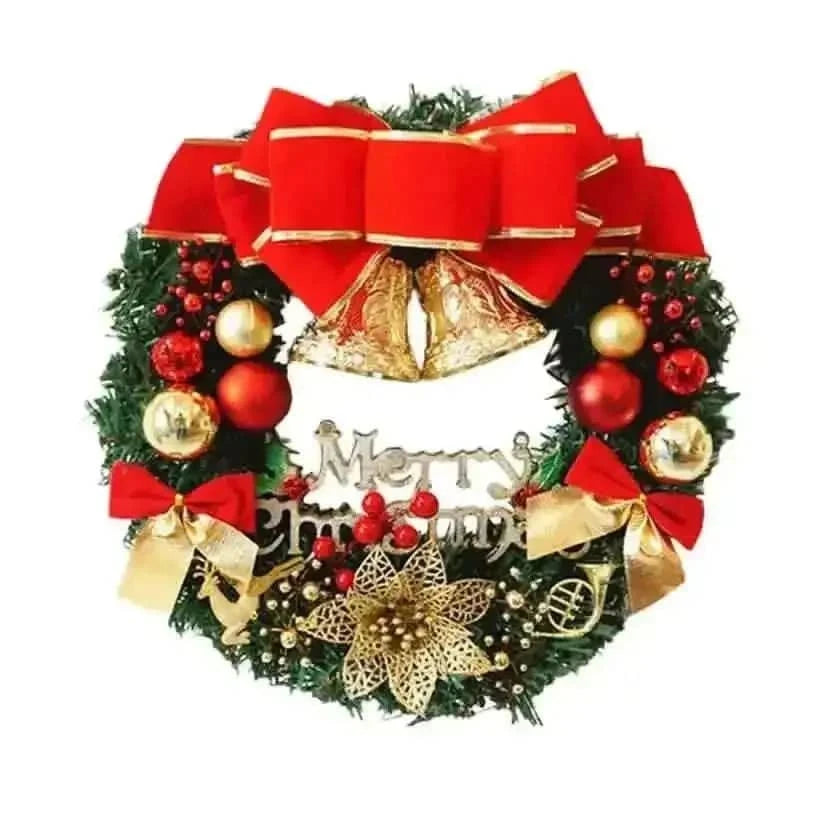 Christmas Xmas Wreath Home Door Wall Ornament Garland Bowknot Party Decoration Cartsfy Inc.