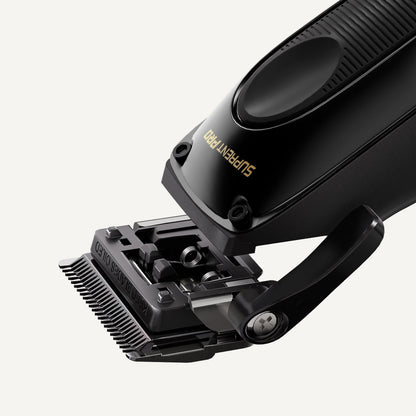 Hair clipper blade assembly with cutting comb and adjustable head