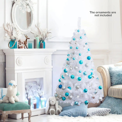 8 ft White Artificial PVC Christmas Tree with Stand