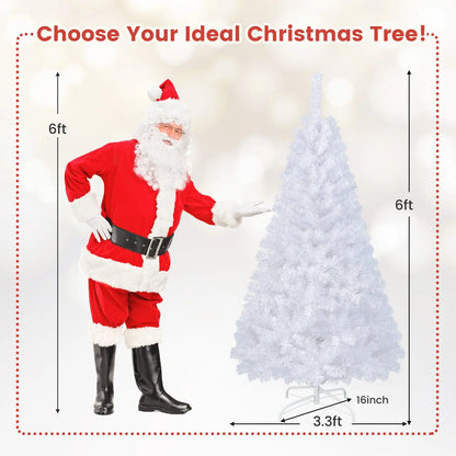 8 ft White Artificial PVC Christmas Tree with Stand