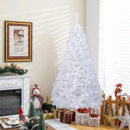 8 ft White Artificial PVC Christmas Tree with Stand