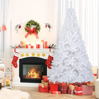 8 ft White Artificial PVC Christmas Tree with Stand