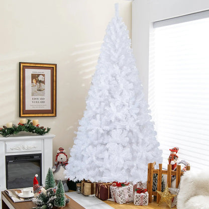 8 ft White Artificial PVC Christmas Tree with Stand
