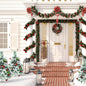 2 Feet Set of 2 Pre-lit Pathway Flocked Christmas Trees Battery Powered