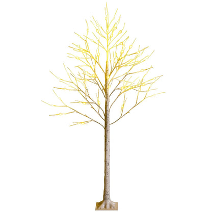 Pre-lit White Twig Birch Tree for Christmas Holiday with LED Lights