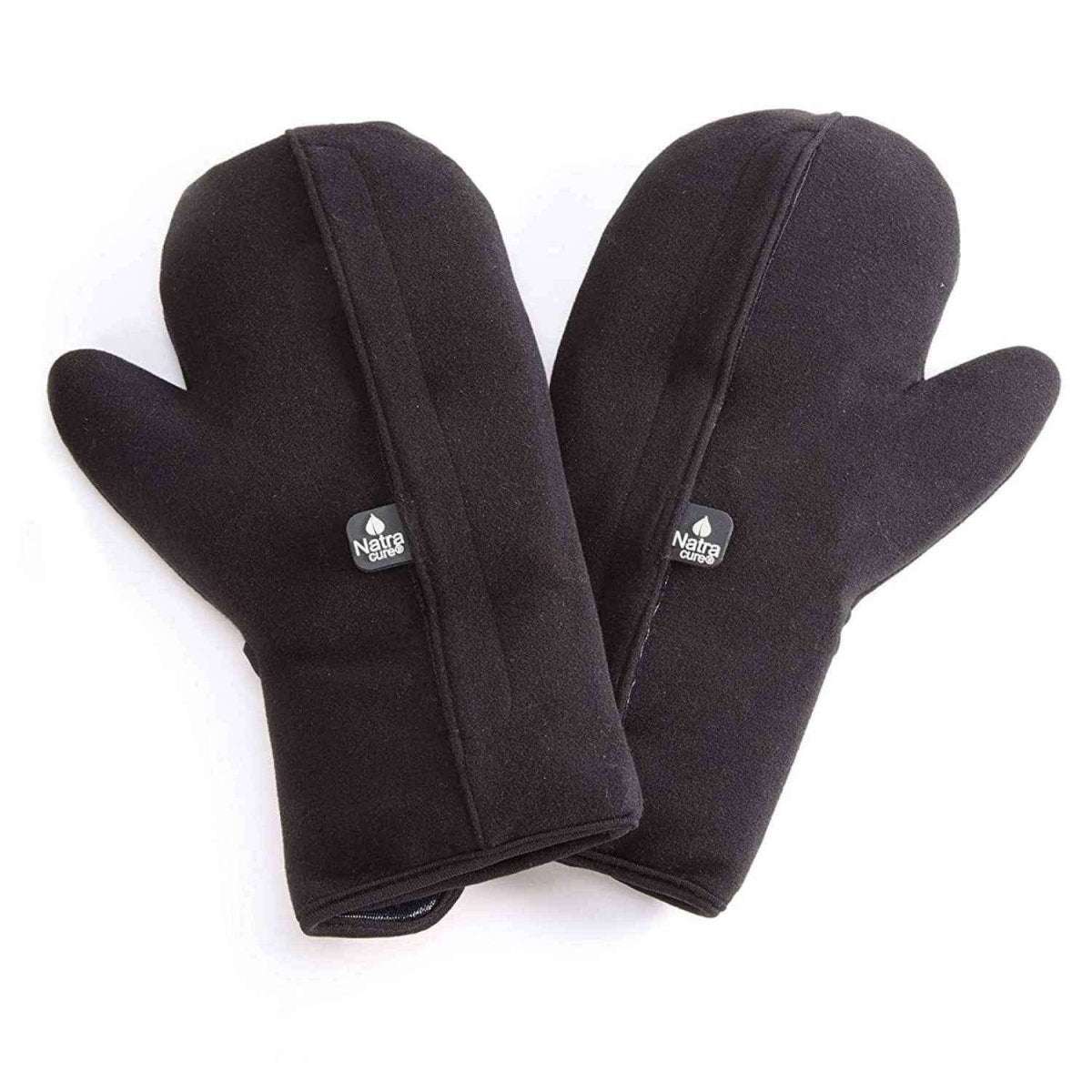 Black cold therapy gloves pair with Velcro-style wrist closures