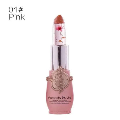 Color-Changing Flower Lip Gloss – Vegan, Gluten-Free, Hydrating Lip Balm EpiLynx pink flower #1 rose flower #2 red flower #3 pink flower #1-rose flower #2-red flower #3-yellow flower #4-green flower #5-purple flower #6-