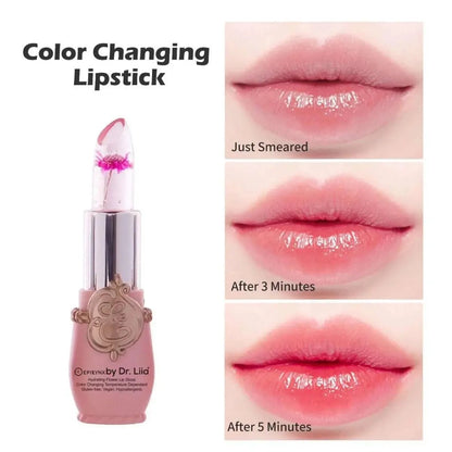 Color-Changing Flower Lip Gloss – Vegan, Gluten-Free, Hydrating Lip Balm EpiLynx pink flower #1 rose flower #2 red flower #3 pink flower #1-rose flower #2-red flower #3-yellow flower #4-green flower #5-purple flower #6-