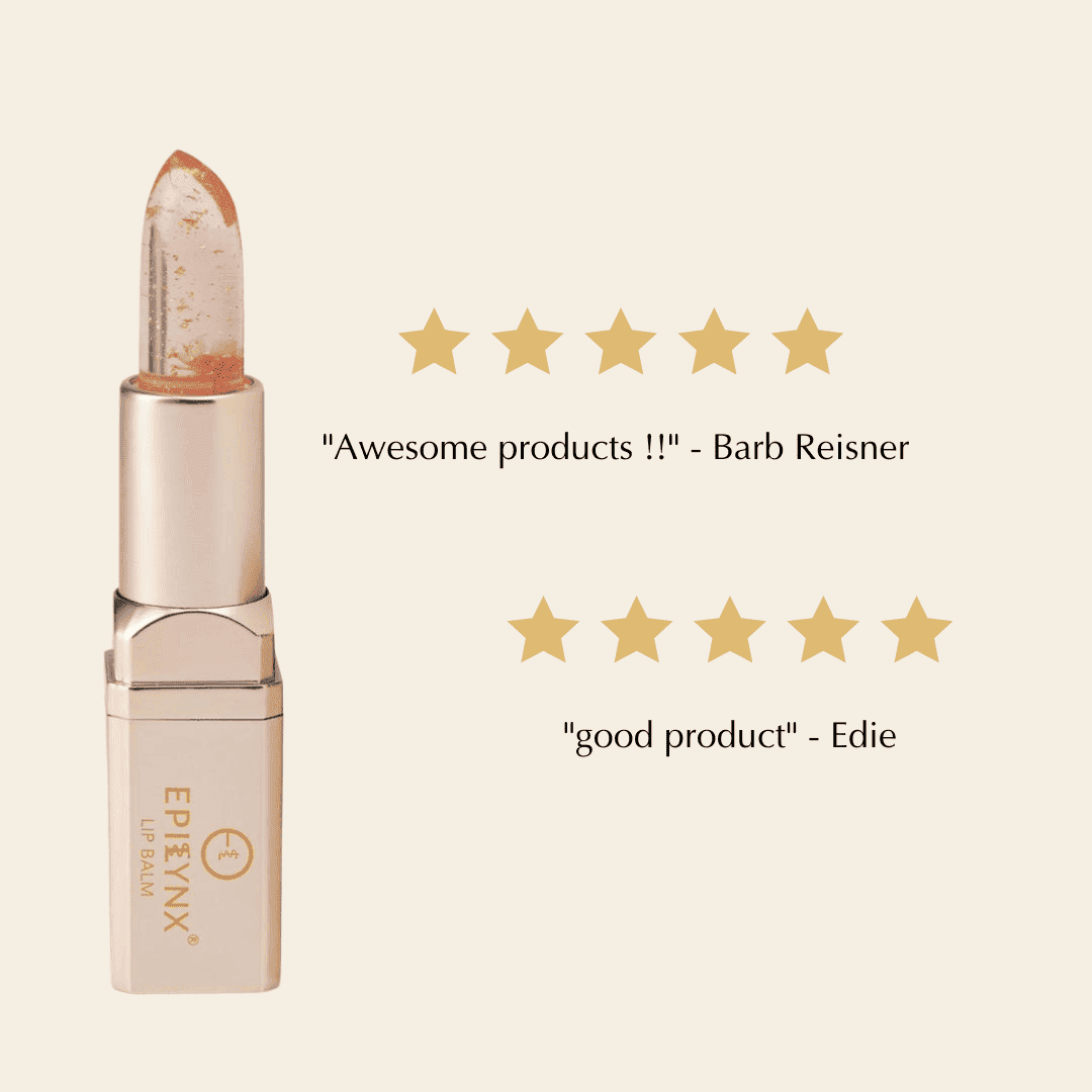 Color-changing flower lip gloss, orange floral tip on silver lipstick base