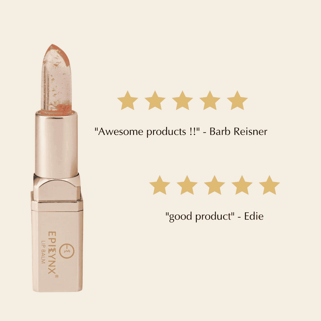 Color-changing flower lip gloss, orange floral tip on silver lipstick base