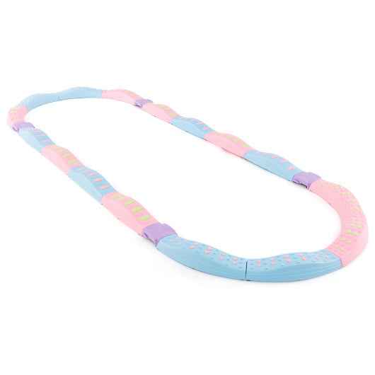 Colorful Kids Wavy Balance Beam with Textured Surface and Non-slip Foot Pads-Blue and Pink Cartsfy Inc.