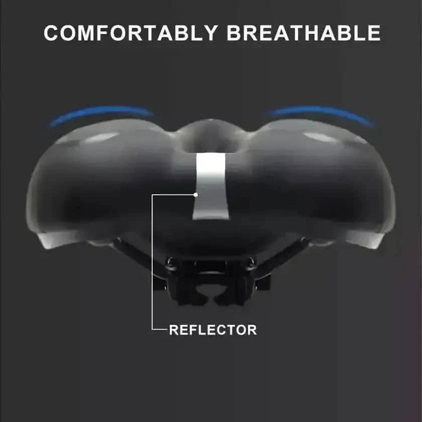 Comfortable Bike Seat - Bicycle Saddle Padded Waterproof DailySale Black Blue Red Black-Blue-Red-