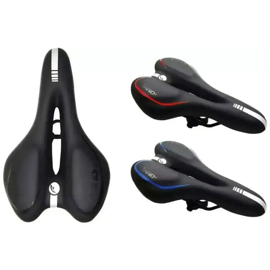 Comfortable Bike Seat - Bicycle Saddle Padded Waterproof DailySale Black Blue Red Black-Blue-Red-