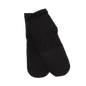 Black cooling therapy socks with cushioned cuff, pair view