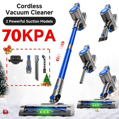 Cordless Vacuum Cleaner with LED Light & Removable Battery – Blue Cartsfy Inc.