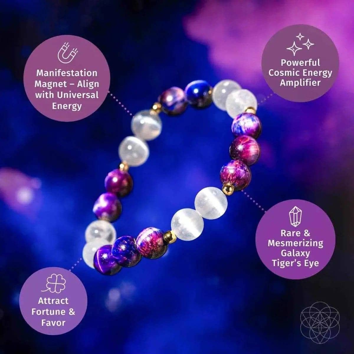Cosmic Energy Amplifier - Galaxy Tiger’s Eye Bracelet Conscious Items Default Title Default Title-