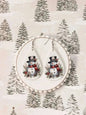Cozy Snowman Christmas Teardrop Earrings Cartsfy Inc.