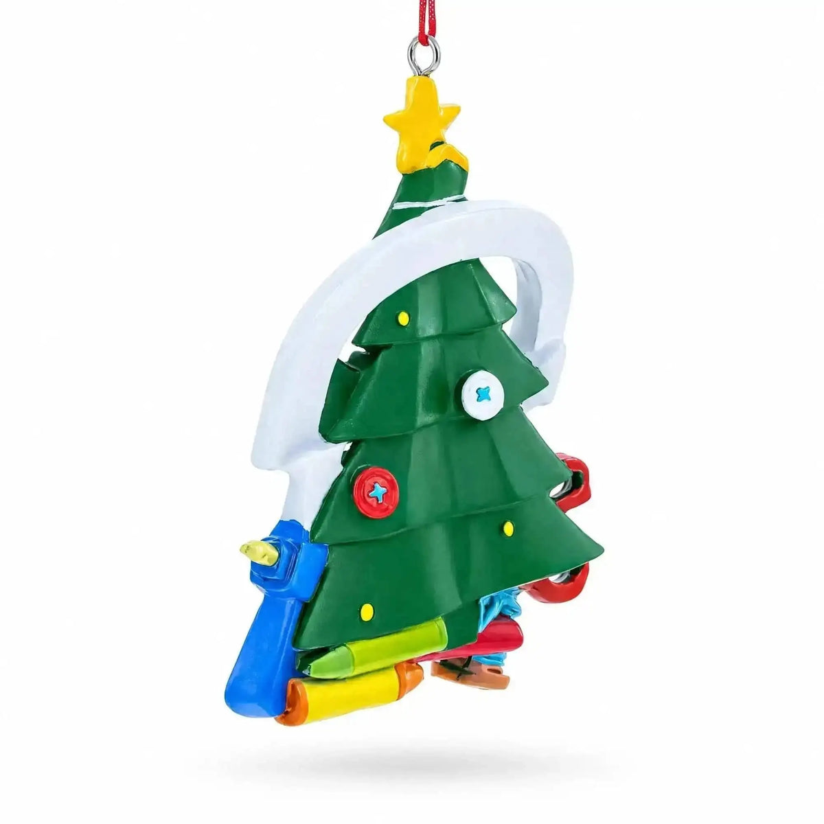 Crafty Tree with Scissors and Glue Gun Resin Christmas Ornament Cartsfy Inc.