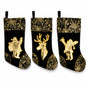 Set of 3 Felt Santa, Reindeer Christmas Stockings 16 Inches