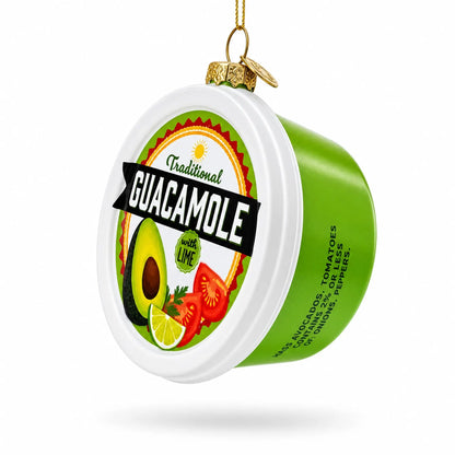 Traditional Guacamole Glass Christmas Ornament