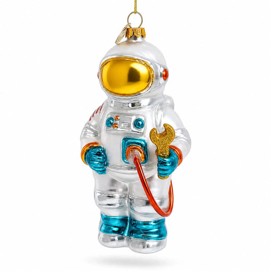Astronaut Engineer with Tool Glass Christmas Ornament BestPysanky Default Title Default Title-