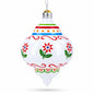 Finial with Floral Pattern Glass Christmas Ornament