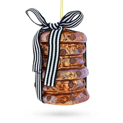 Delectable Chocolate Chip Cookies Glass Christmas Ornament Cartsfy Inc.