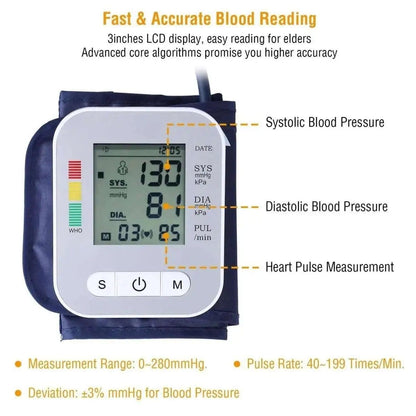 Digital Arm Blood Pressure Monitor DailySale Default Title Default Title-