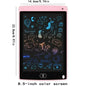 Pink digital writing tablet with 8.5-inch color screen covered in icons