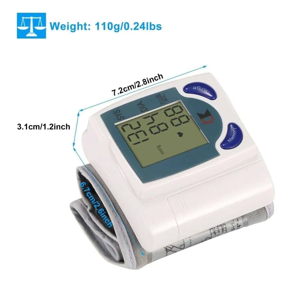 Digital Wrist Blood Pressure Monitor DailySale Default Title Default Title-