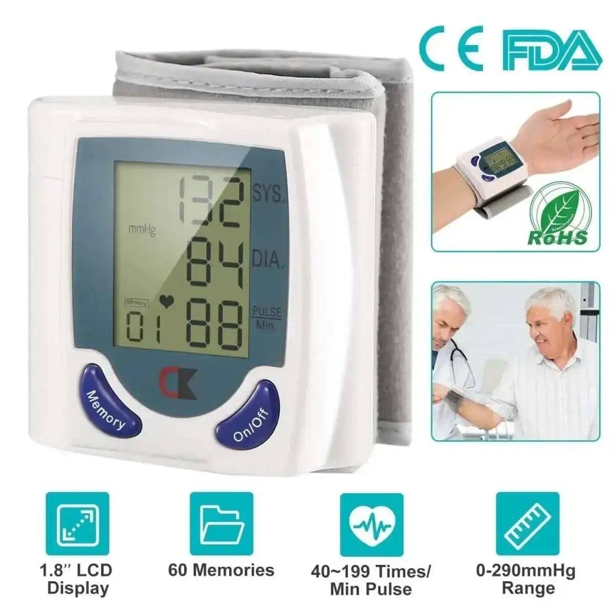 Digital Wrist Blood Pressure Monitor DailySale Default Title Default Title-