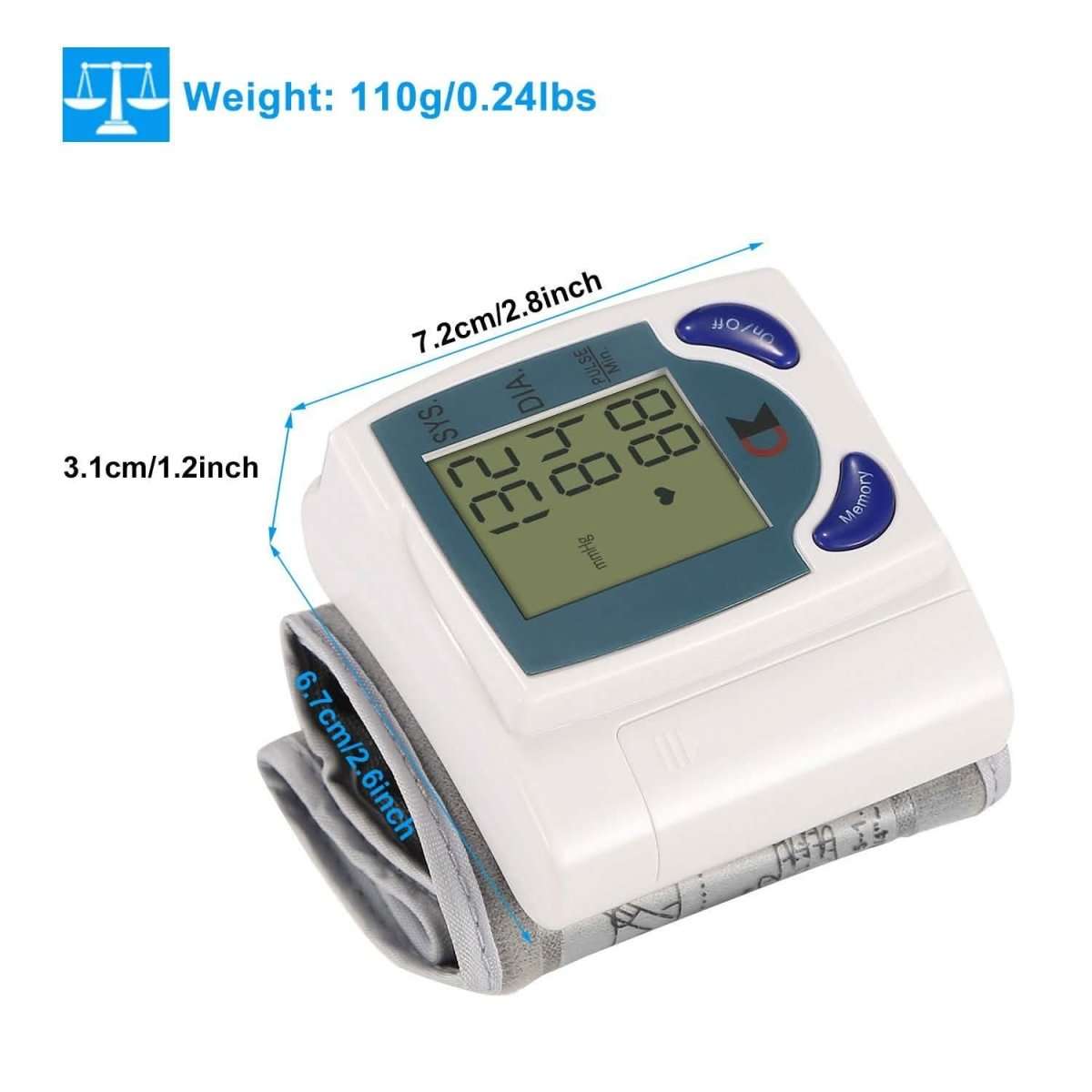 Digital Wrist Blood Pressure Monitor Cartsfy Inc.
