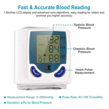 Digital Wrist Blood Pressure Monitor DailySale Default Title Default Title-
