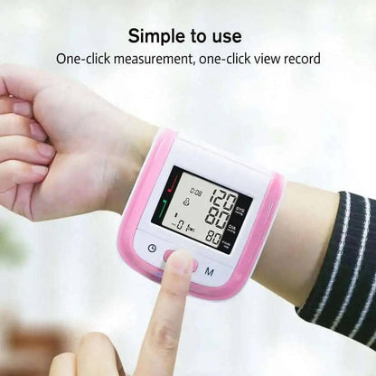Digital Wrist Blood Pressure Monitor Heart Rate Pulse Meter Measure DailySale Gray Blue Gray-Blue-