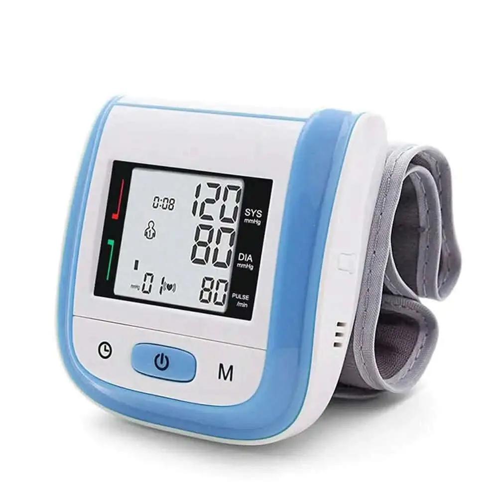 Digital Wrist Blood Pressure Monitor Heart Rate Pulse Meter Measure DailySale Gray Blue Gray-Blue-