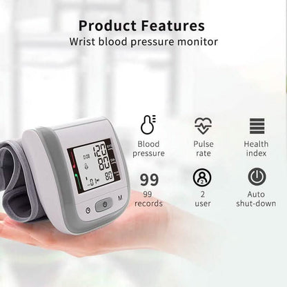 Digital Wrist Blood Pressure Monitor Heart Rate Pulse Meter Measure Cartsfy Inc.