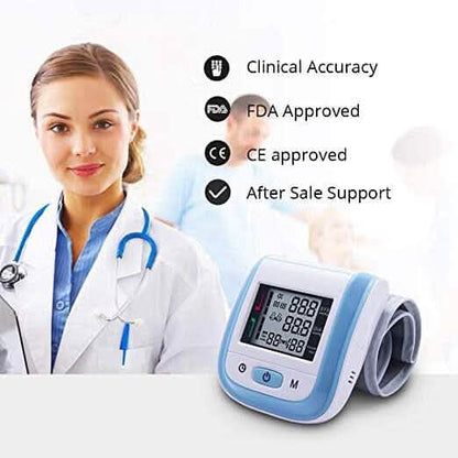 Digital Wrist Blood Pressure Monitor Heart Rate Pulse Meter Measure Cartsfy Inc.