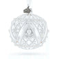 Dimensional Pearl Drops on White Ball Glass Christmas Ornament 3.25 Inches Cartsfy Inc.