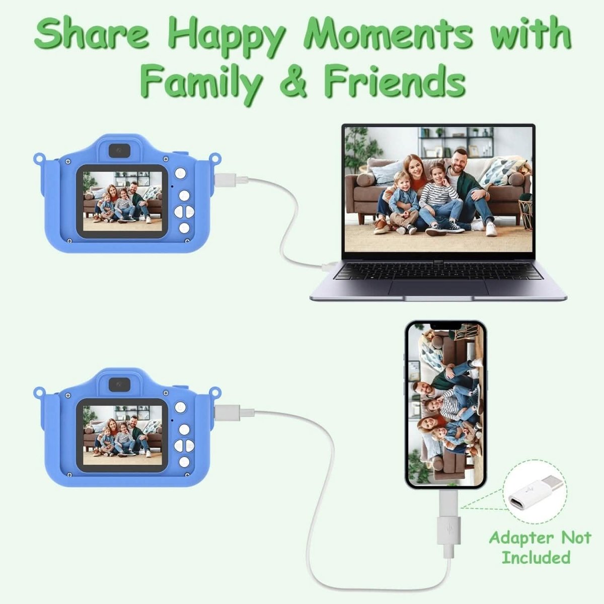 Dinosaur Kids Selfie 48MP 1080P HD Cartoon Digital Camera - Cartsfy Inc.