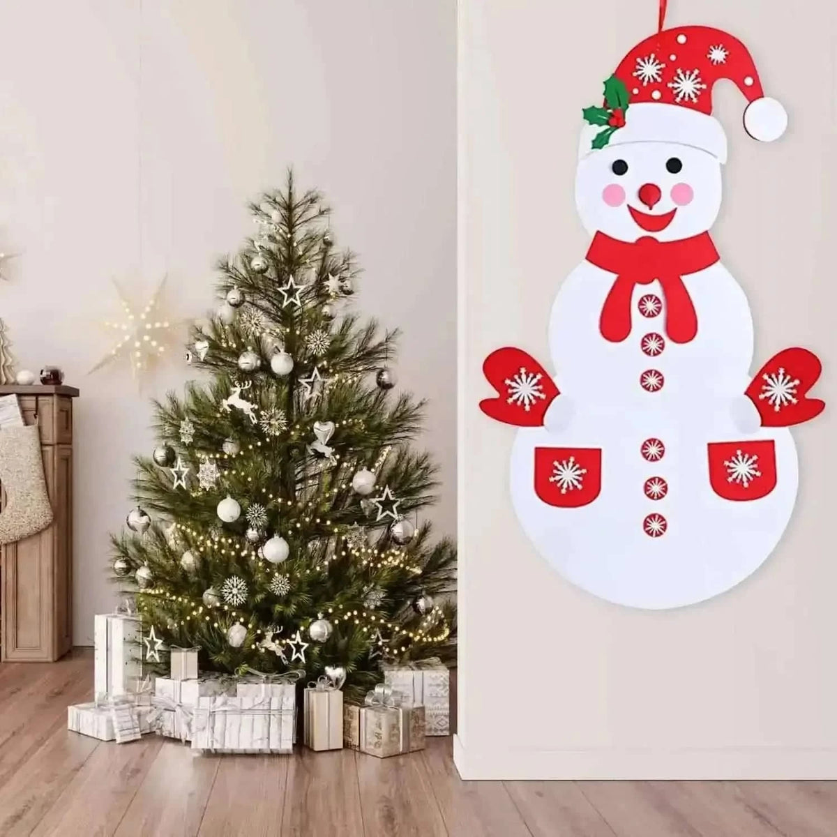 DIY Felt Christmas Hanging Decorations Kits with 54 Piece Detachable Ornaments Cartsfy Inc.