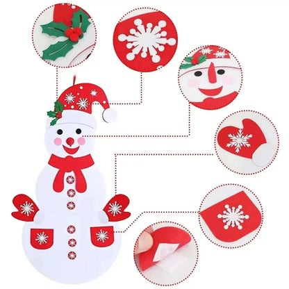 DIY Felt Christmas Hanging Decorations Kits with 54 Piece Detachable Ornaments Cartsfy Inc.