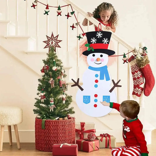 DIY Felt Christmas Hanging Decorations Kits with 54 Piece Detachable Ornaments DailySale Default Title Default Title-