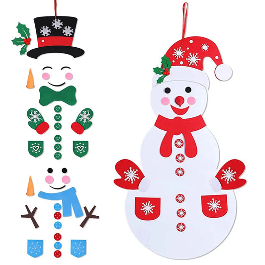 DIY Felt Christmas Hanging Decorations Kits with 54 Piece Detachable Ornaments DailySale Default Title Default Title-