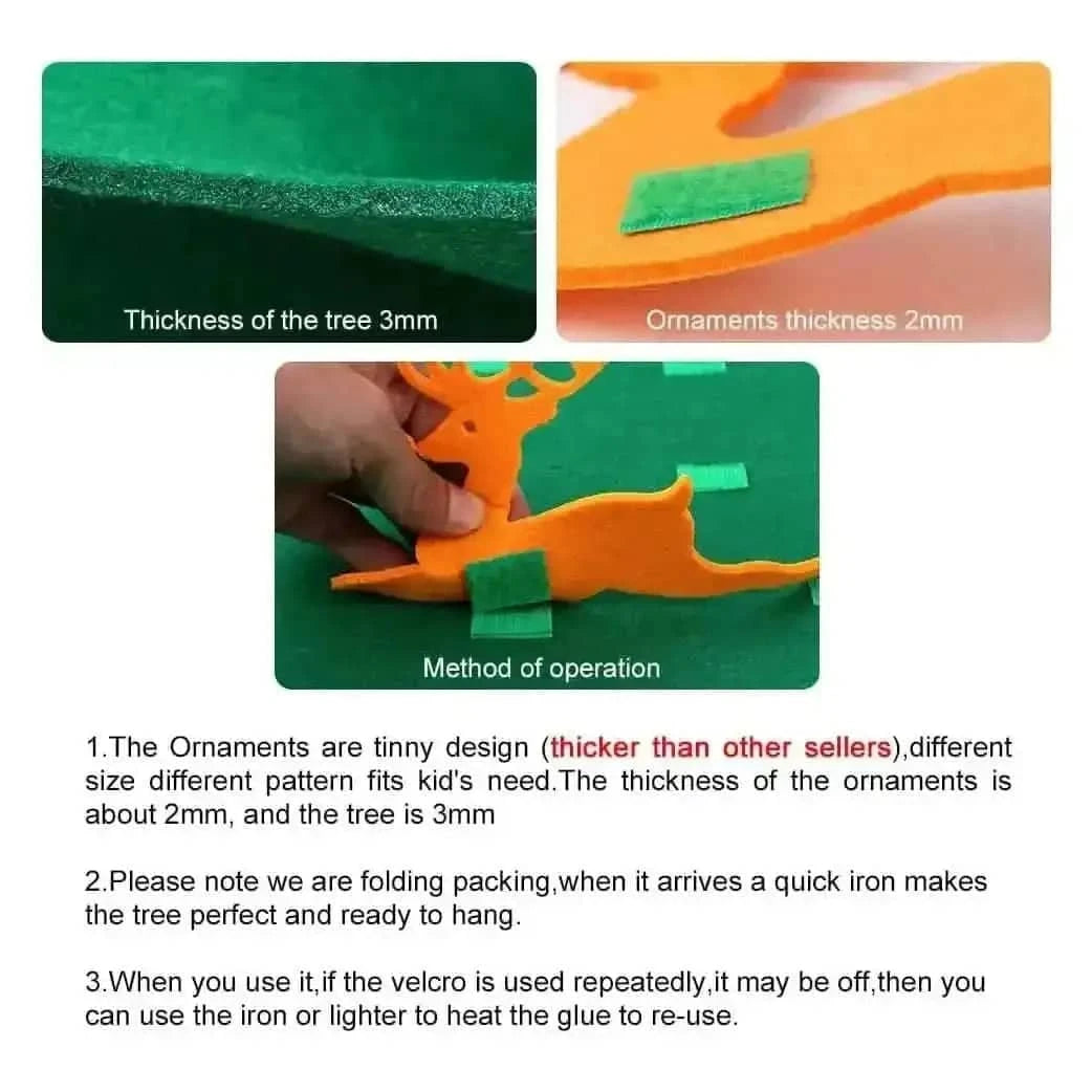 DIY Felt Christmas Tree Set with Ornaments Cartsfy Inc.