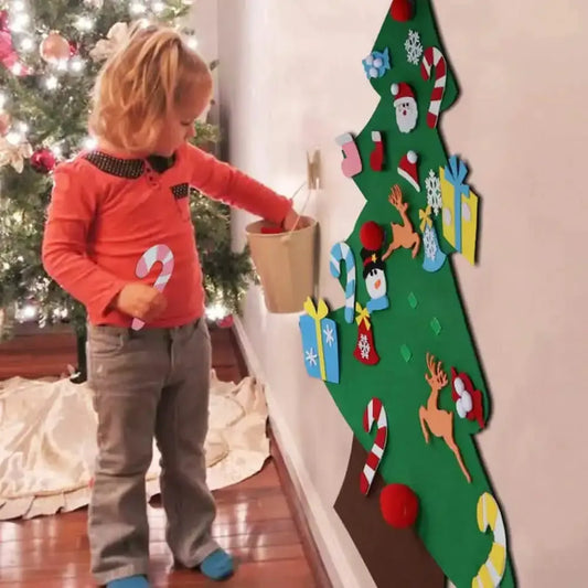 DIY Felt Christmas Tree Set with Ornaments DailySale Default Title Default Title-