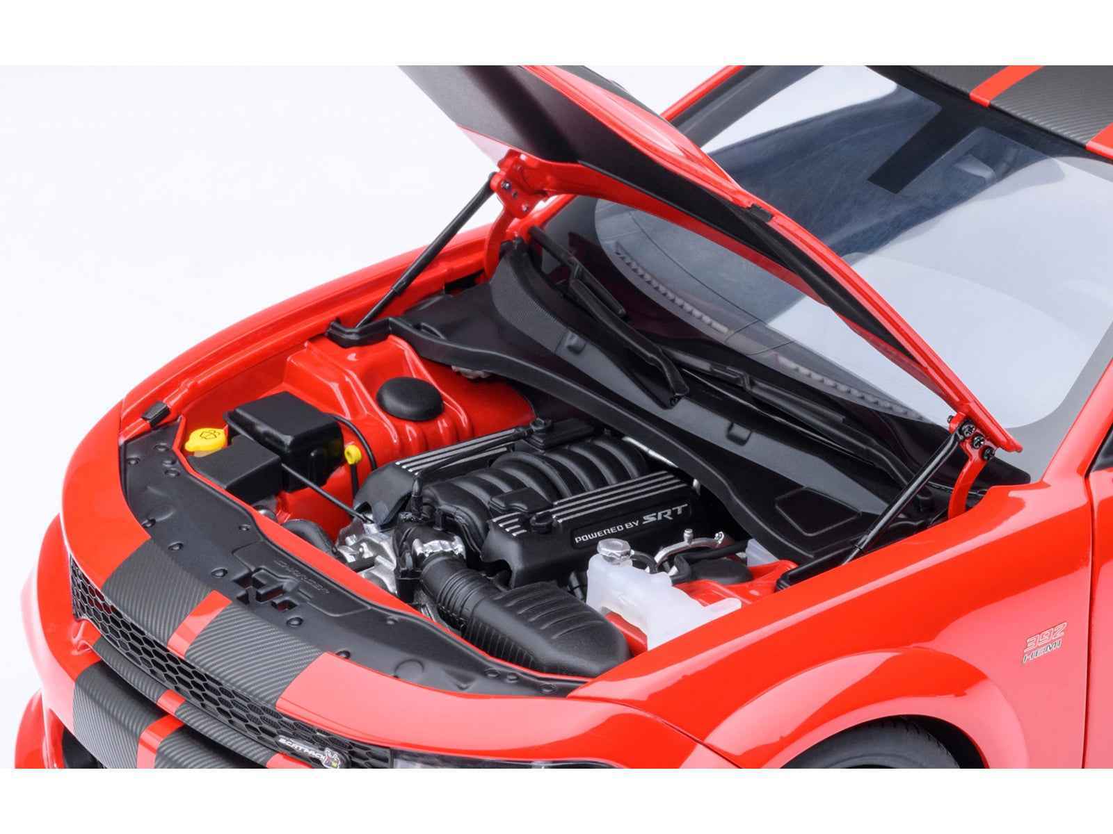 Dodge Charger Scat Pack Widebody Torred with Carbon Stripes 1/18 Model Car by Autoart Cartsfy Inc.