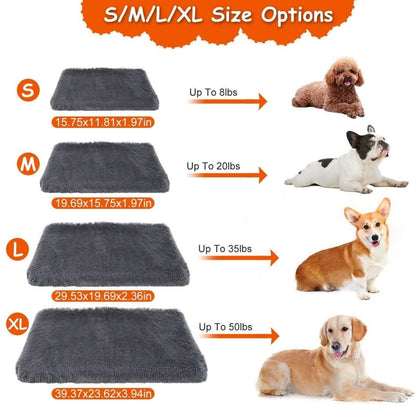Dog Bed Soft Plush Cushion Cozy Warm Pet Crate Mat Dog Carpet Cartsfy Inc.