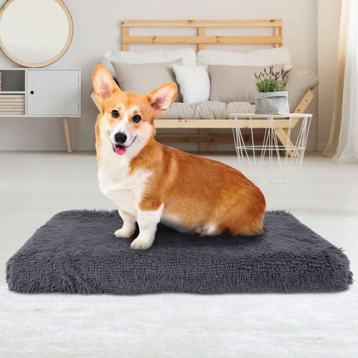 Dog Bed Soft Plush Cushion Cozy Warm Pet Crate Mat Dog Carpet Cartsfy Inc.